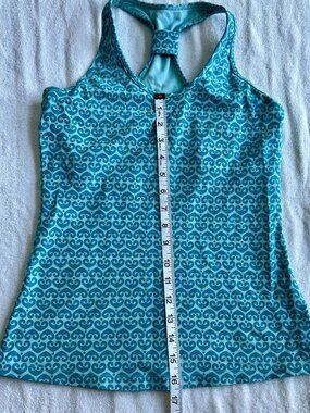 Teal Patterned Racerback Tanktop